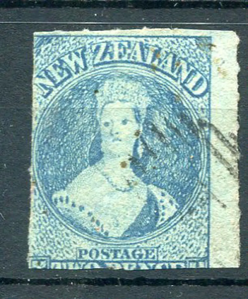 New Zealand 1862/64 2d pale blue, roulette 7 with ... Image 1++