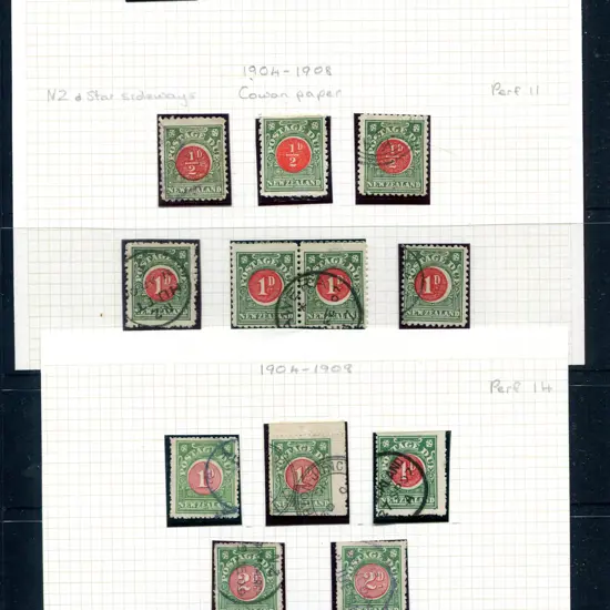 1902 & 1904/08 Postage Dues with the 1902 ½d MLH & ...