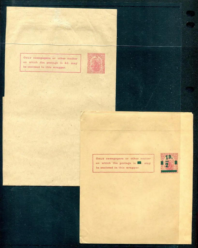 1909 1d Dominion Newspaper Wrapper plus a second ... Image 1++