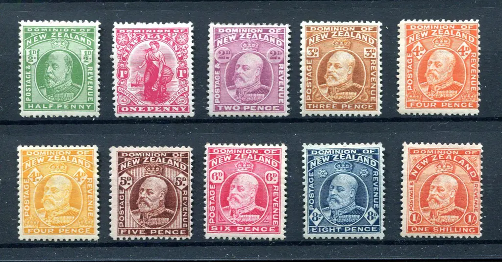 1909/16 ½d to 1/- KEVII simplified set of 10. Fine ... Image 1++