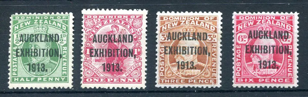 1913 Auckland Exhibition set of 4. MVLH. SG ... Image 1++