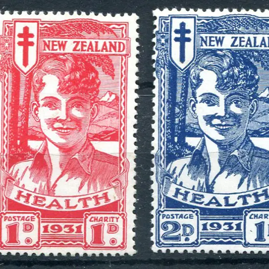 1931 "Smiling Boys" Health pair. Superb MUH & rare ...
