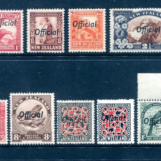 1936/61 "Official" ovpts complete MUH (tiny hinge ...