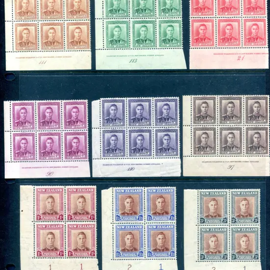1938/44 ½d orange-brown, 1d green, 1½d scarlet, ...