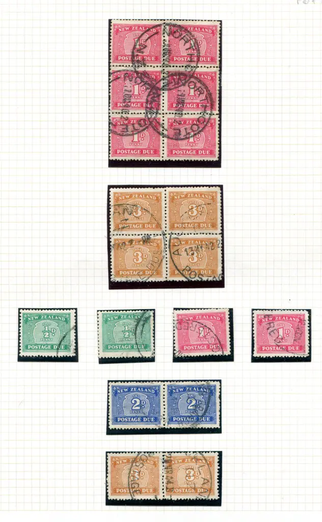 1939/49 Postage Dues set of 4 singles plus blocks ... Image 1++