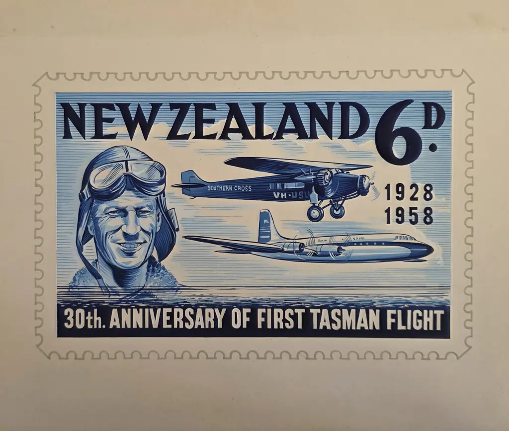 1958 (27th Aug) 6d 30th Anniv of Kingsford Smith's ... Image 1++