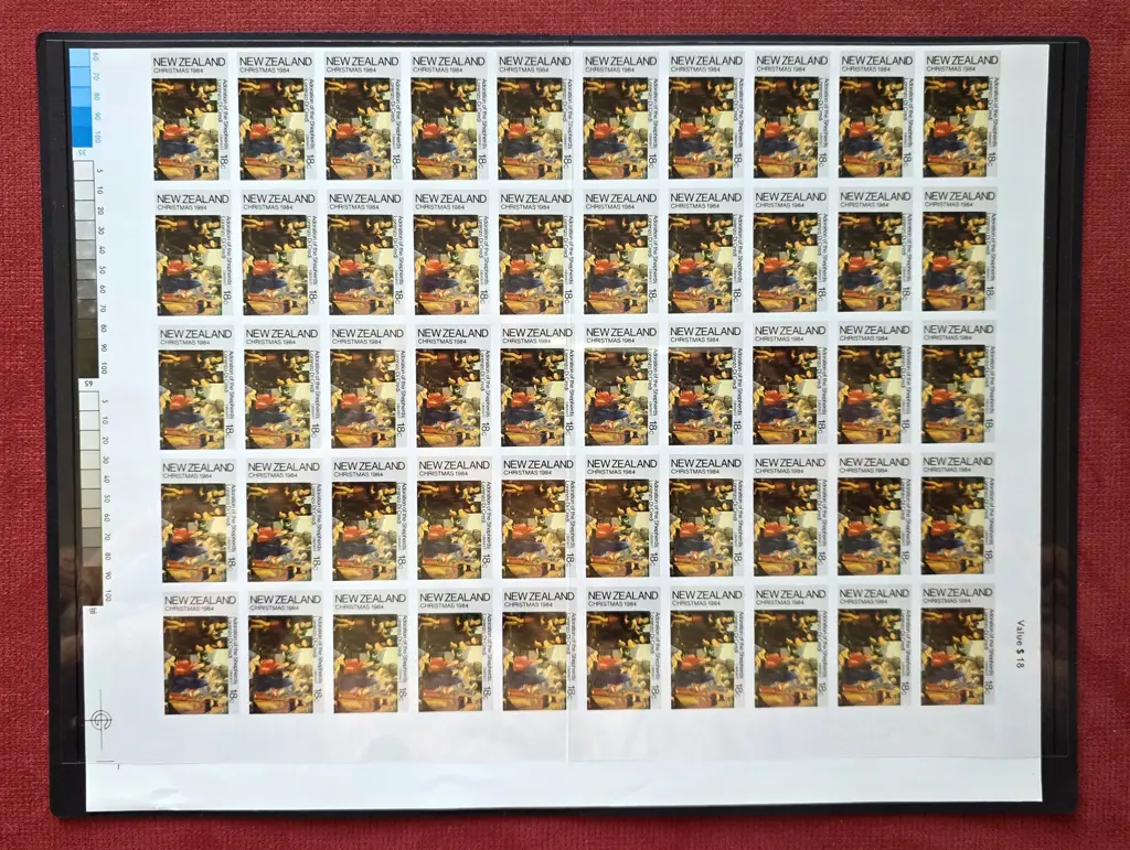 1984 18c Christmas complete imperforate plate ... Image 1++