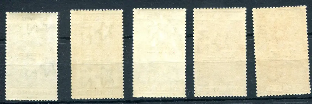 1918/29 2/- to £1 "NUIE." ovpts on NZ Postal ... Image 1++