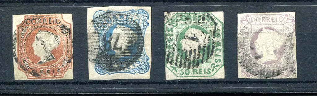 Portugal 1853 Queen Maria 5r red-brown (worn Die), ... Image 1++
