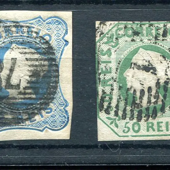Portugal 1853 Queen Maria 5r red-brown (worn Die), ...