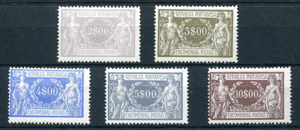 1922 2e to 10e Parcel Post on glazed paper. Fine ... Image 1++