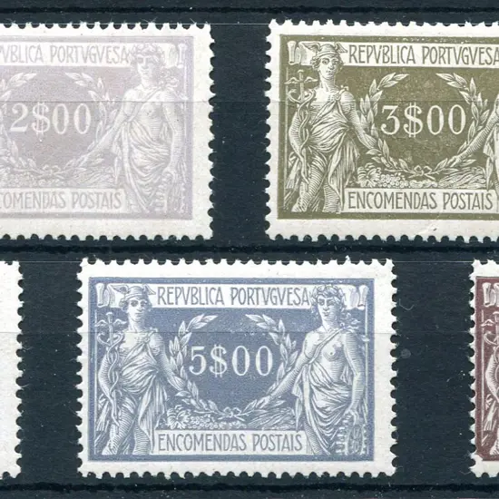 1922 2e to 10e Parcel Post on glazed paper. Fine ...