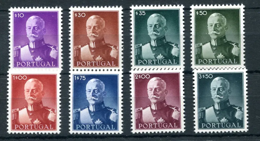 1945 Pres. Carmona set of 8. Fine MUH & well ... Image 1++