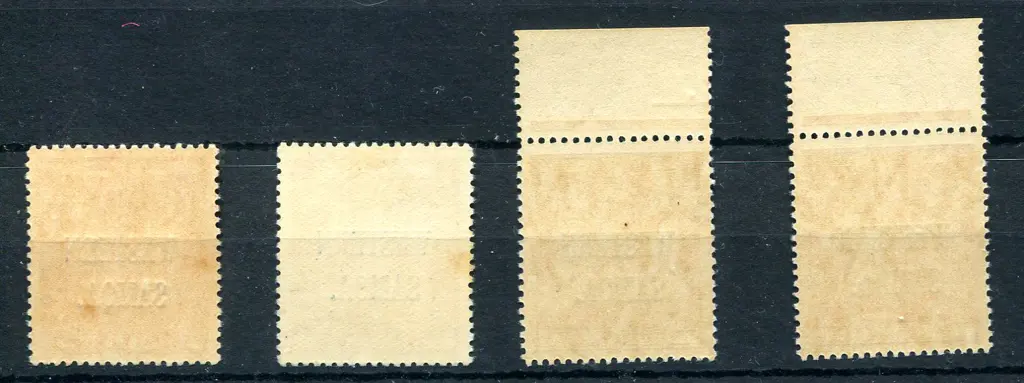 Samoa 1945/53 10/- & £1 Postal fiscals ovptd ... Image 1++