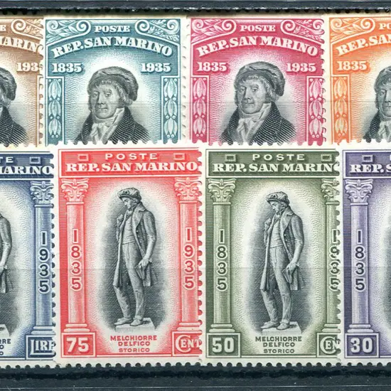 1935 Delfico set of 12. Mixed MUH/MLH. SG 214/25, ...