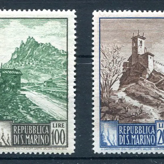 1949/50 100l Mount Titano & 200l Guaita Tower. ...