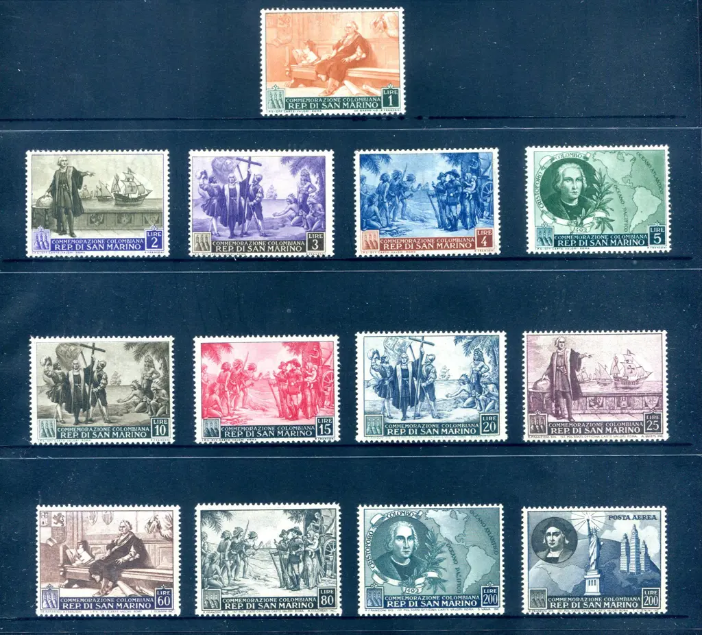 1952 Columbus set of 13. Majority MUH, odd low val ... Image 1++