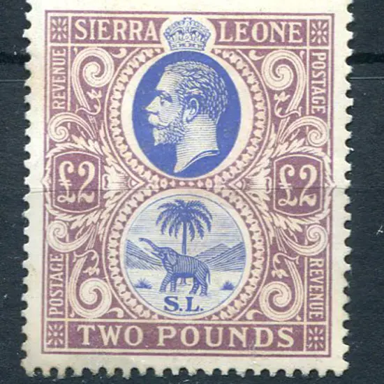 Sierra Leone 1921/27 £2 blue & dull purple KGV, ...