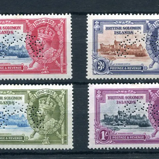 1935 Silver Jubilee set of 4 perfined "SPECIMEN". ...