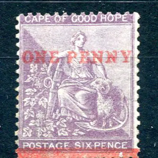 1874/76 "ONE PENNY" on 6d deep lilac, CC wmk. Fine ...