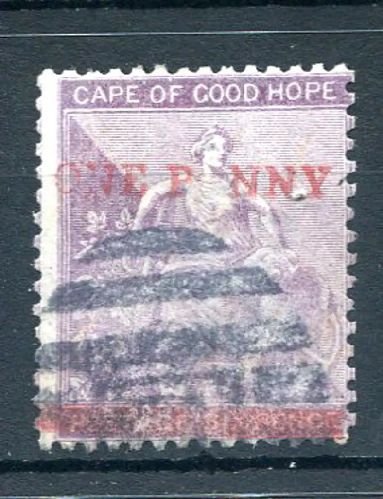 1874/76 "ONE P NNY" on 6d violet, CC wmk with ... Image 1++