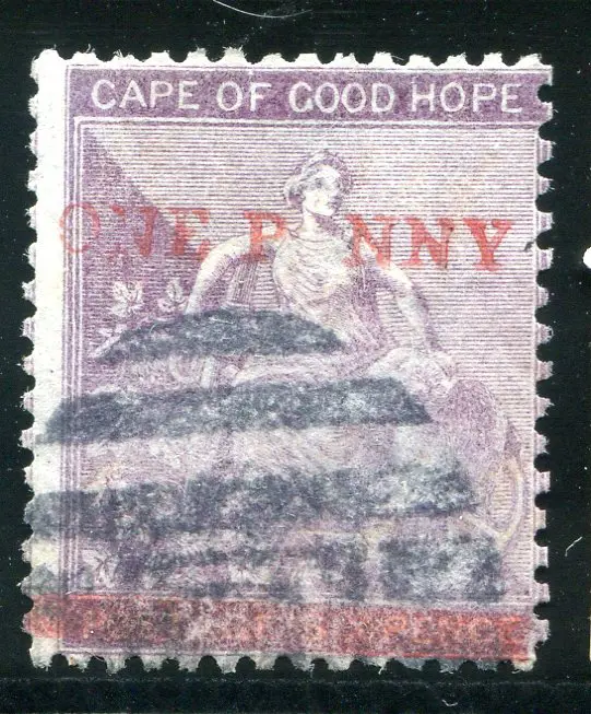 1874/76 "ONE P NNY" on 6d violet, CC wmk with ... Image 1++