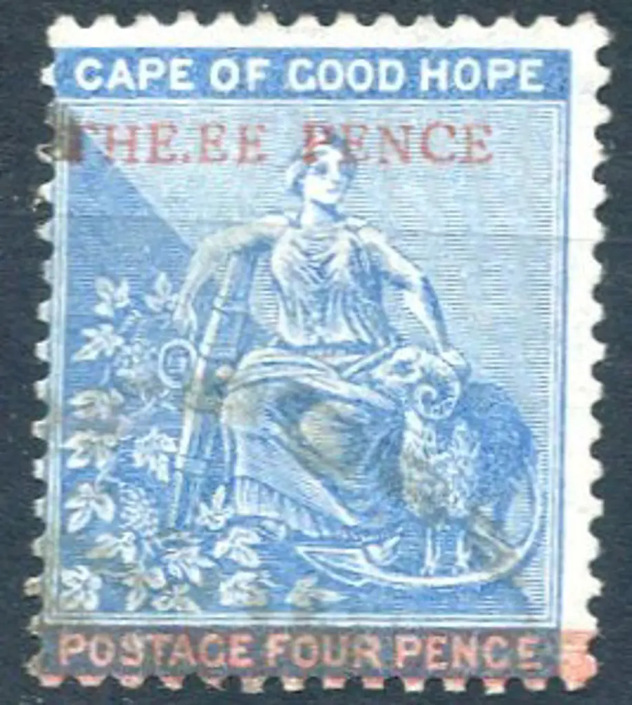 1879 "THE.EE" ovpt variety on 4d blue. F/U. SG ... Image 1++