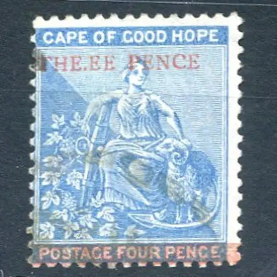 1879 "THE.EE" ovpt variety on 4d blue. F/U. SG ...