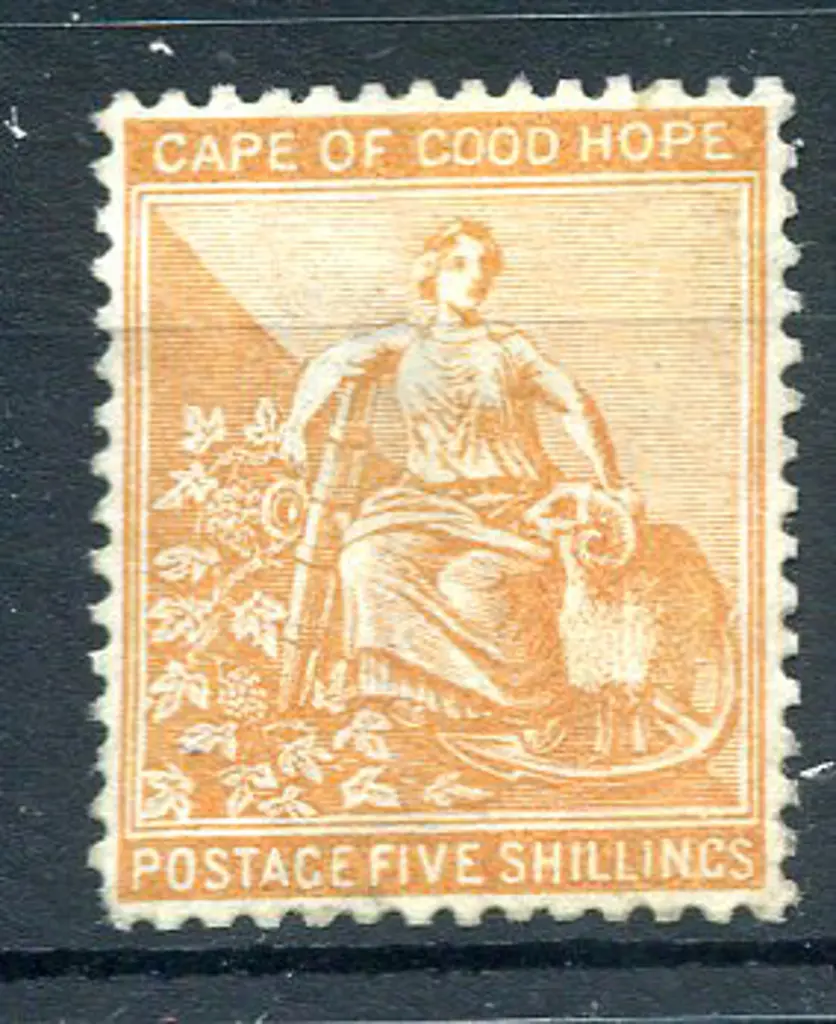 1884/90 5/- orange, Cabled Anchor wmk. Patchy o.g. ... Image 1++