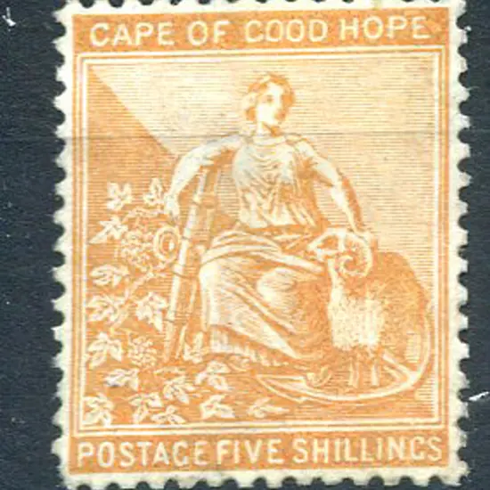 1884/90 5/- orange, Cabled Anchor wmk. Patchy o.g. ...