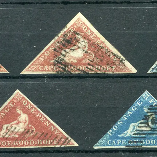 South Africa-Cape of Good Hope 1853 1d & 4d fine ...