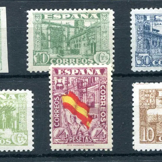 1936/37 1¢ to 10p (excl 2¢). Fresh MLH. SG 868/74 ...