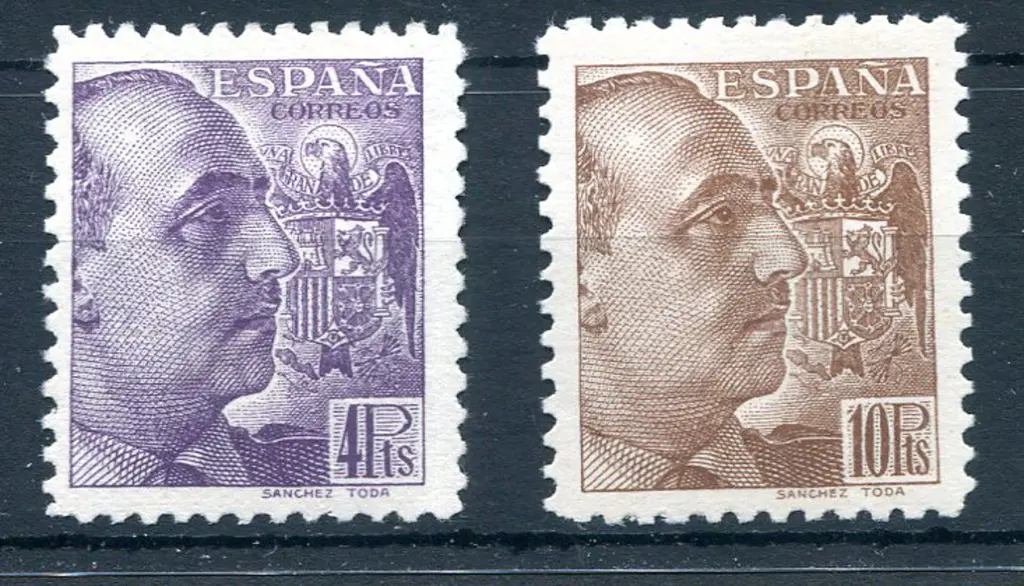 1939/40 4p & 10p Franco, perf. 10. MLH with ... Image 1++