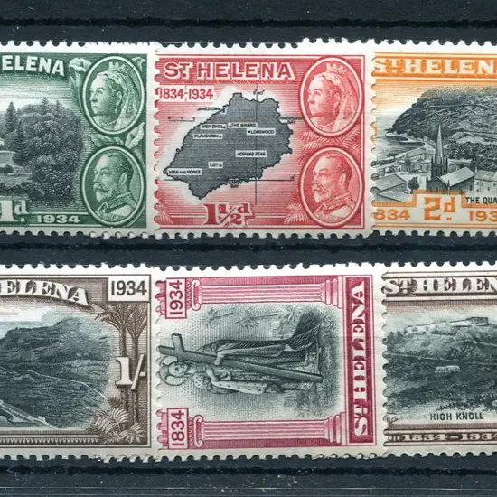 St Helena 1934 Centenary to 10/- Colony's Badge. ...