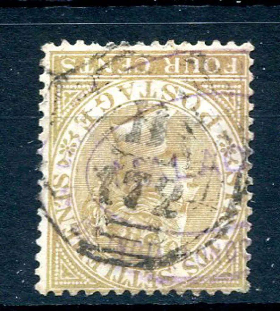 1883/91 4¢ yellow-brown with inverted. Good used. ... Image 1++