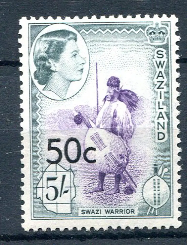 1961 50c on 1/- surcharge. Type III overprint. ... Image 1++