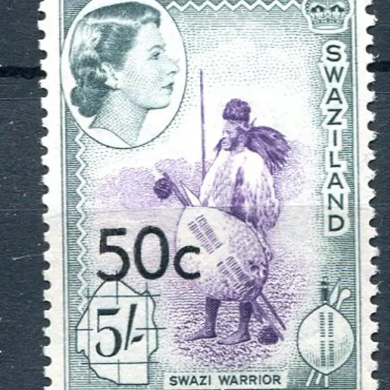 1961 50c on 1/- surcharge. Type III overprint. ...