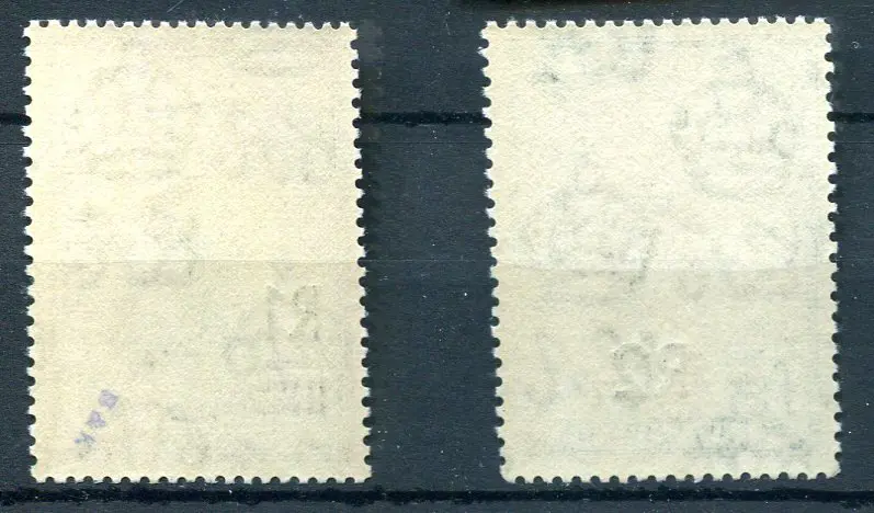 1961 R1 on 10/- & R2 on £1 surcharges. Both type ... Image 1++