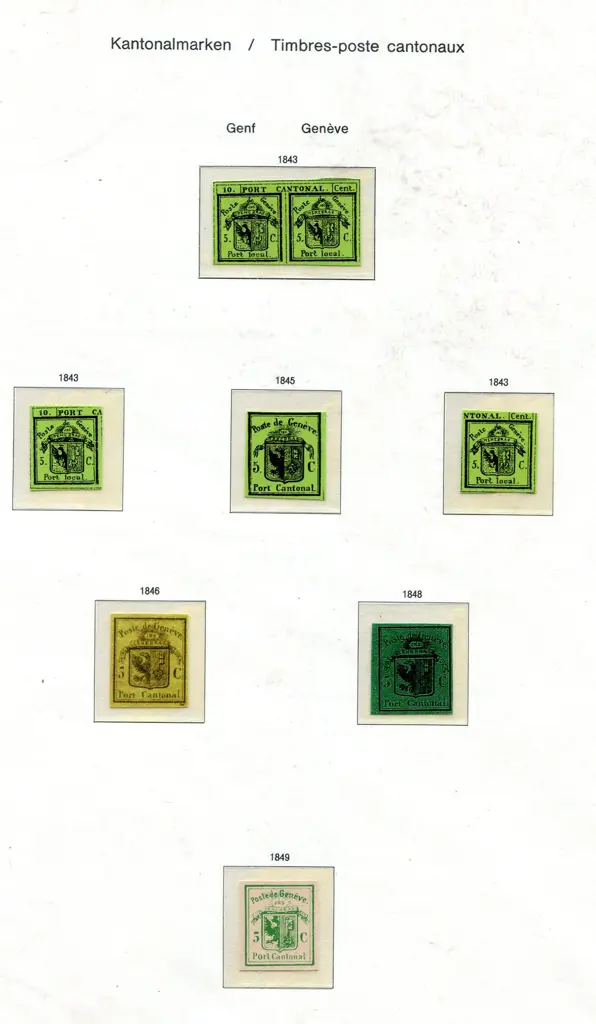 Switzerland 1843/50 Cantonal replicas/forgeries ... Image 1++