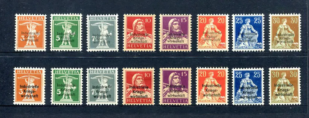 1918 Officials serifed & sans-serif ovpts of ... Image 1++
