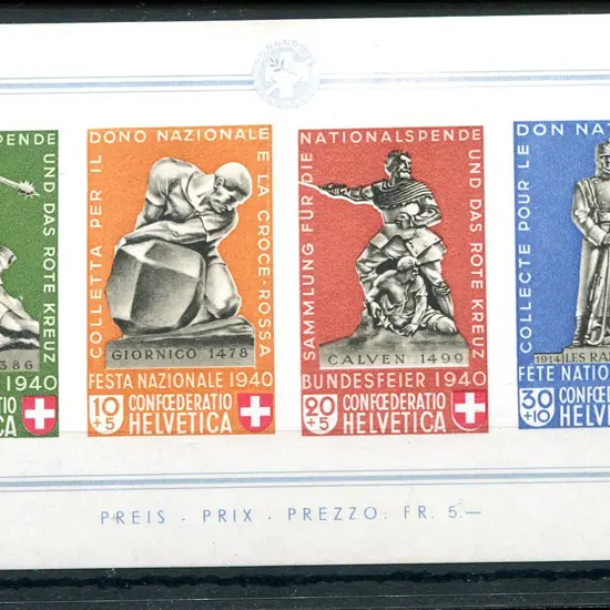 1940 Red Cross Charity M/S. Fine MLH. SG MS404n, ...