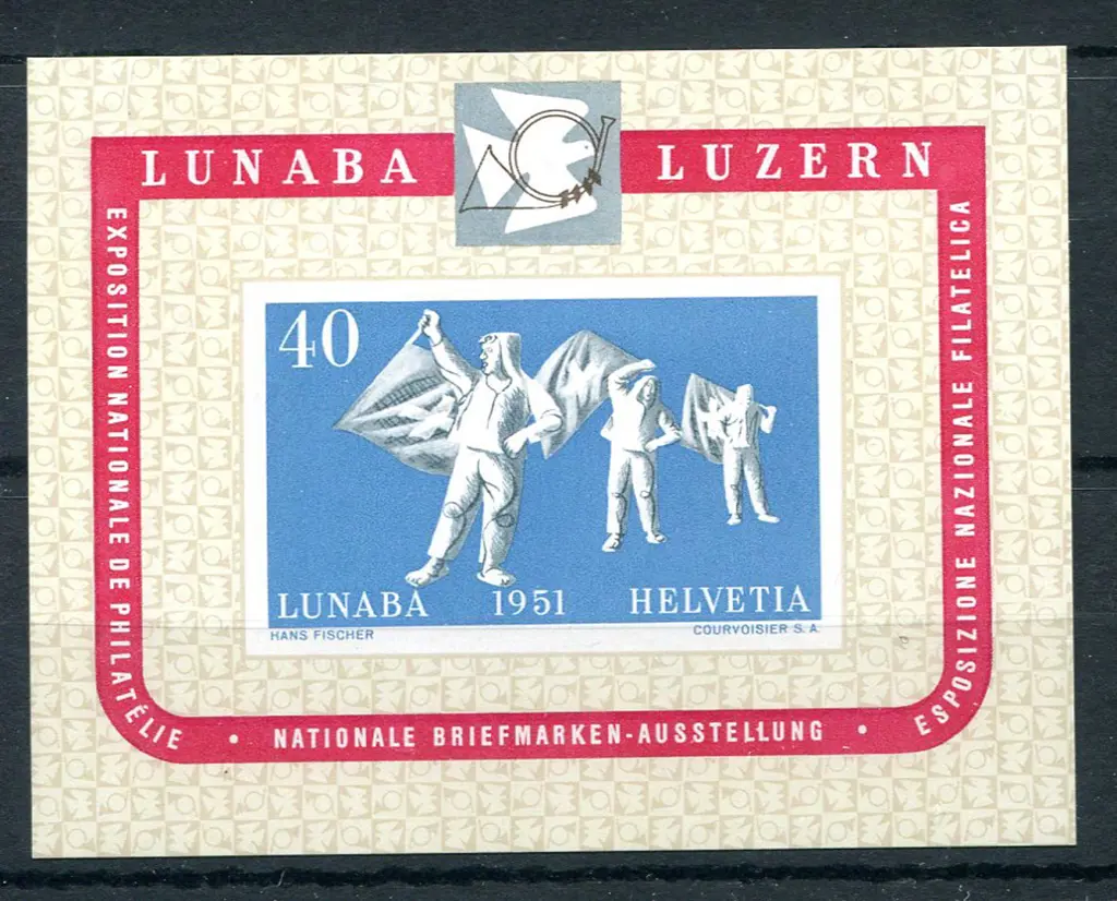 1951 40¢ Lunaba M/S. Fresh MUH. SG MS531a, Cat. ... Image 1++