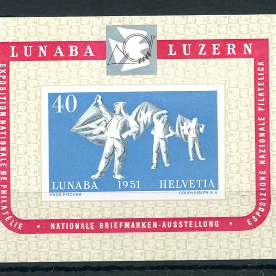 1951 40¢ Lunaba M/S. Fresh MUH. SG MS531a, Cat. ...