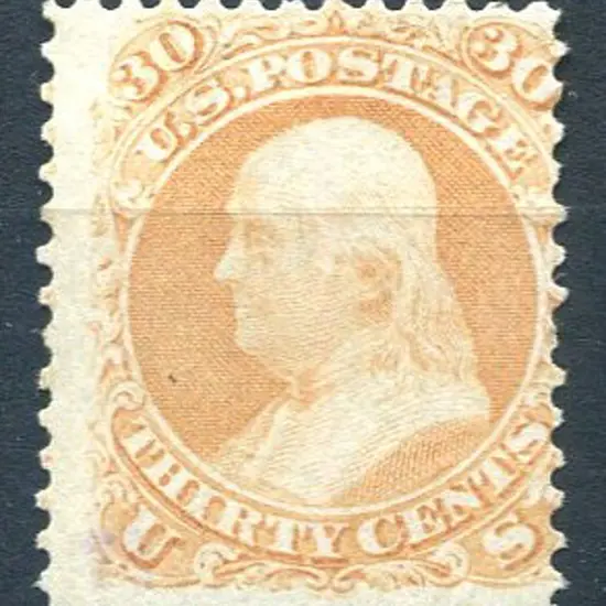 1861/62 30¢ dull orange Franklin. MLH but ...