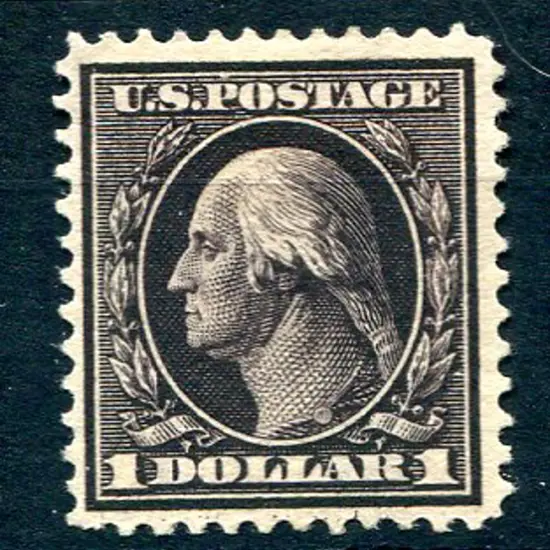 1908/09 $1 violet-brown Washington, perf.12. MLH ...