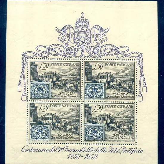 1952 Stamp Centenary M/S. Fine MUH. SG MS176a, ...