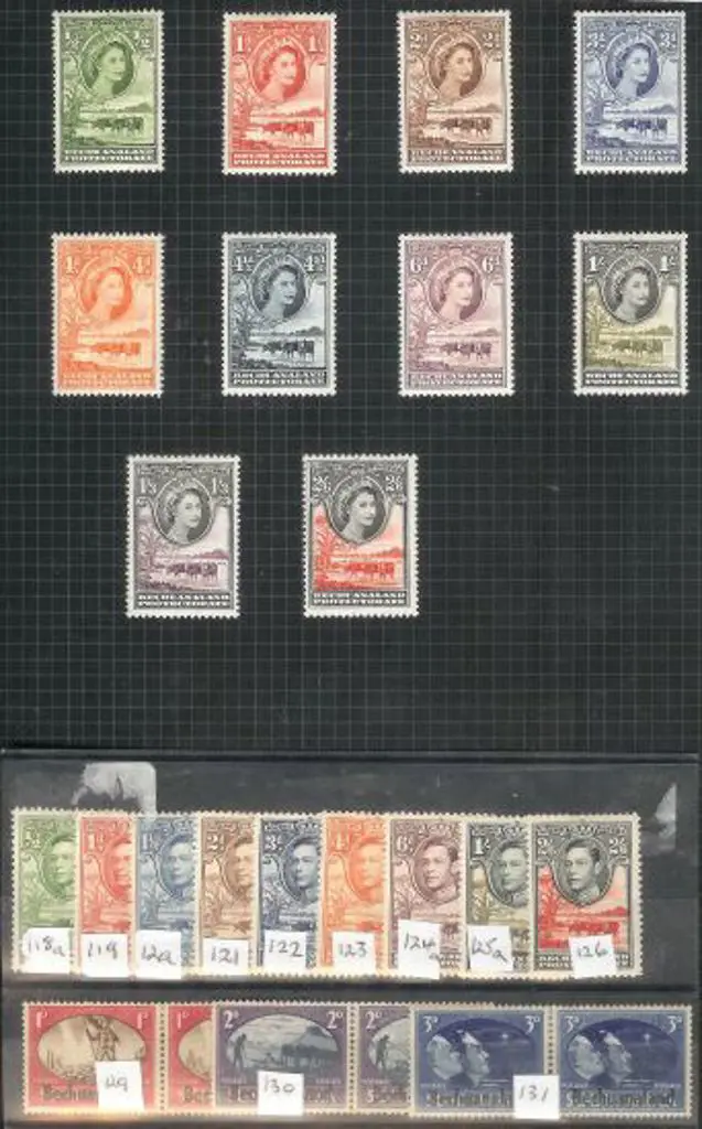 Bechuanaland & Botswana 1953-1967 arranged on ... Image 1++