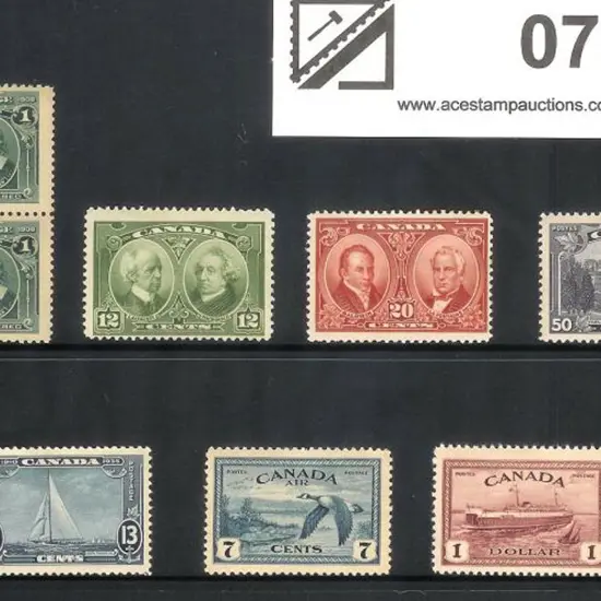 Canada Selection on stockcard incl. 1908 1c ...