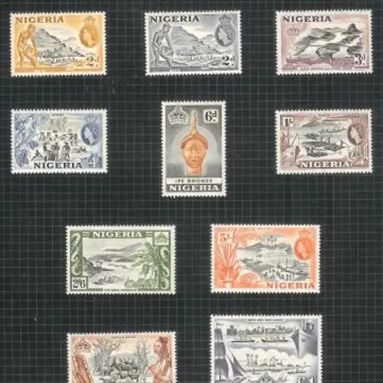 Nigeria KGVI to 5/- (incl ''a'' nos to 1/-), ...