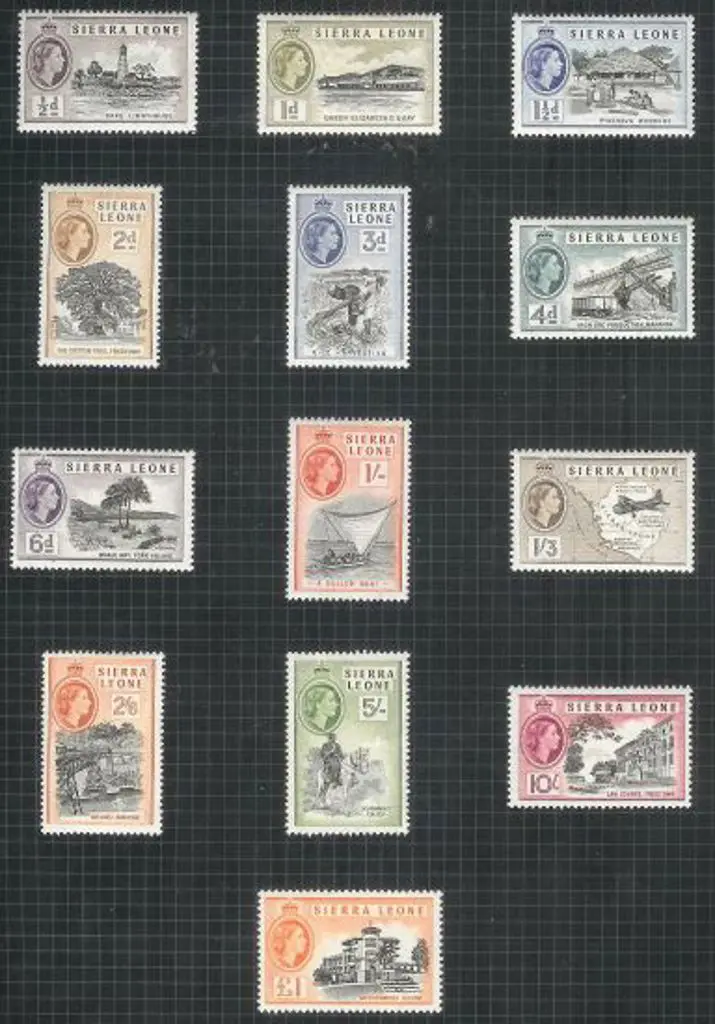 Sierra Leone collection on album leaves with ... Image 1++